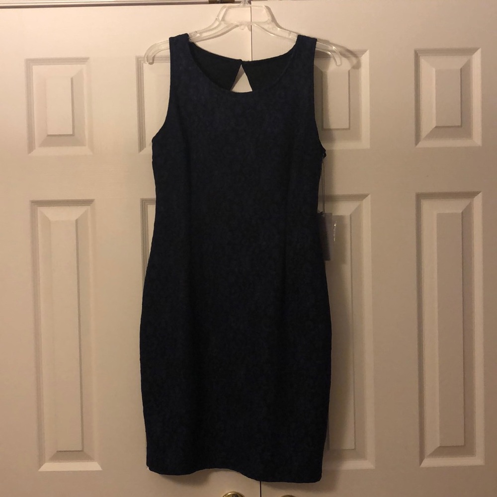 NWT Jennifer Lopez Navy Blue lace cocktail dress